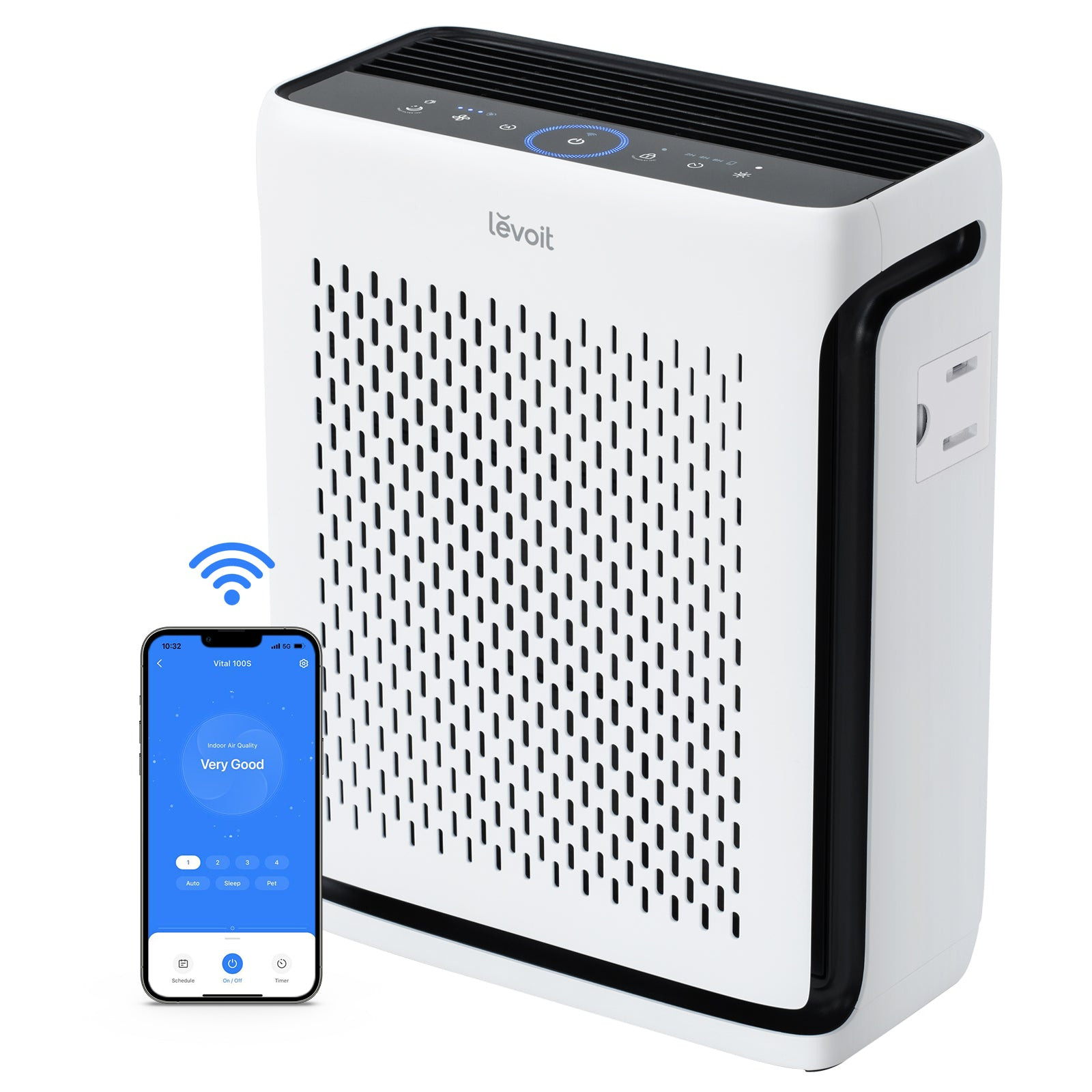 resigilat! purificator de aer smart levoit vital 100s wi-fi, filtru true hepa, carbon activ, acoperire pana la 48 m², nivel z - imagine 3